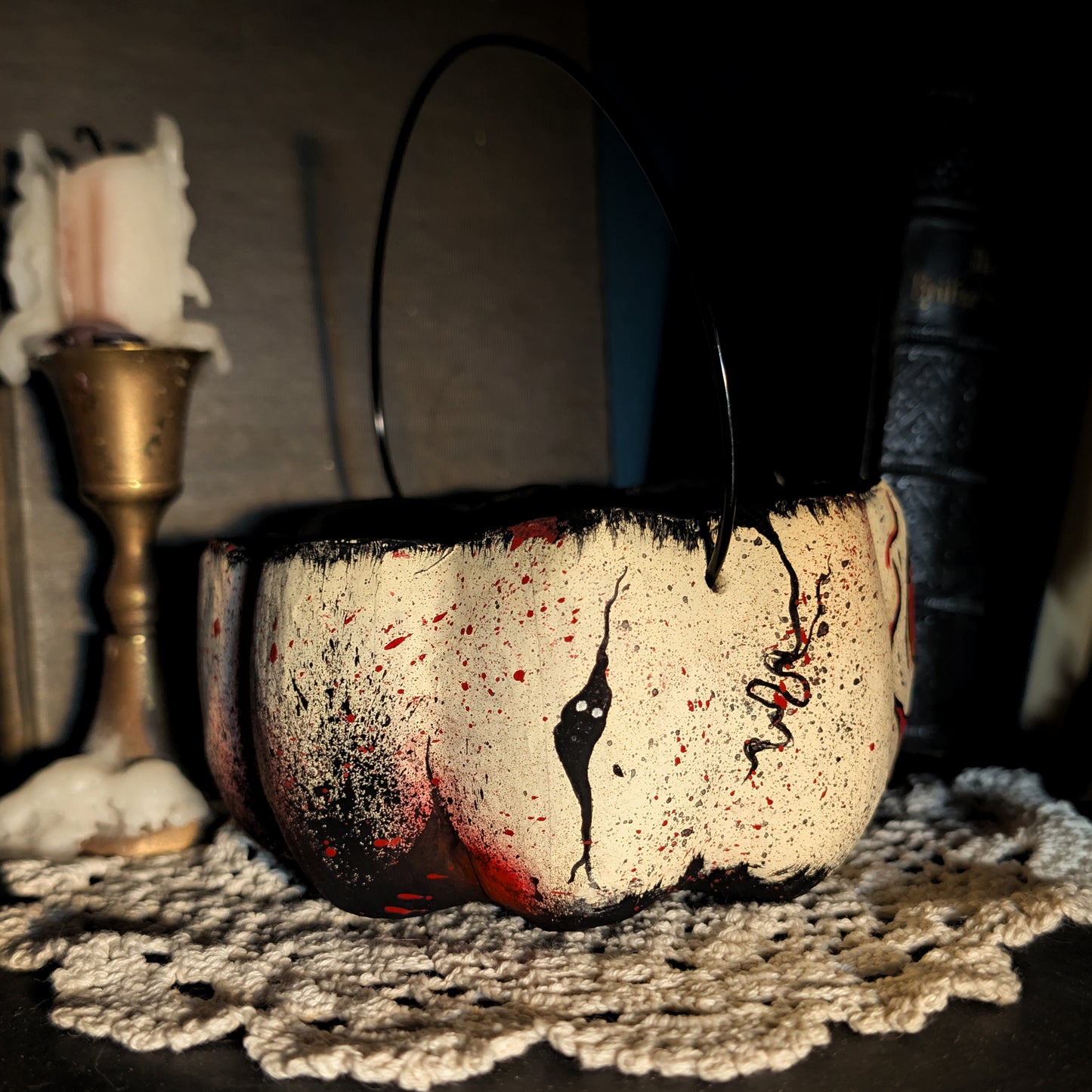 Mr Bones Paper Mache Treat Bucket