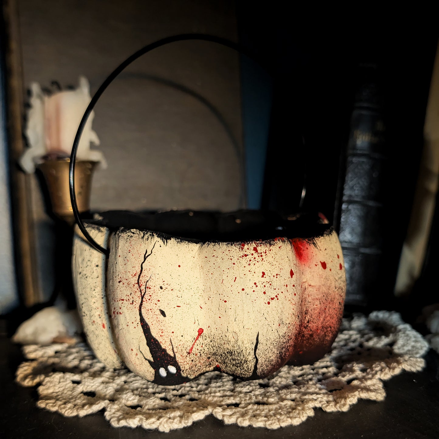 Mr Bones Paper Mache Treat Bucket