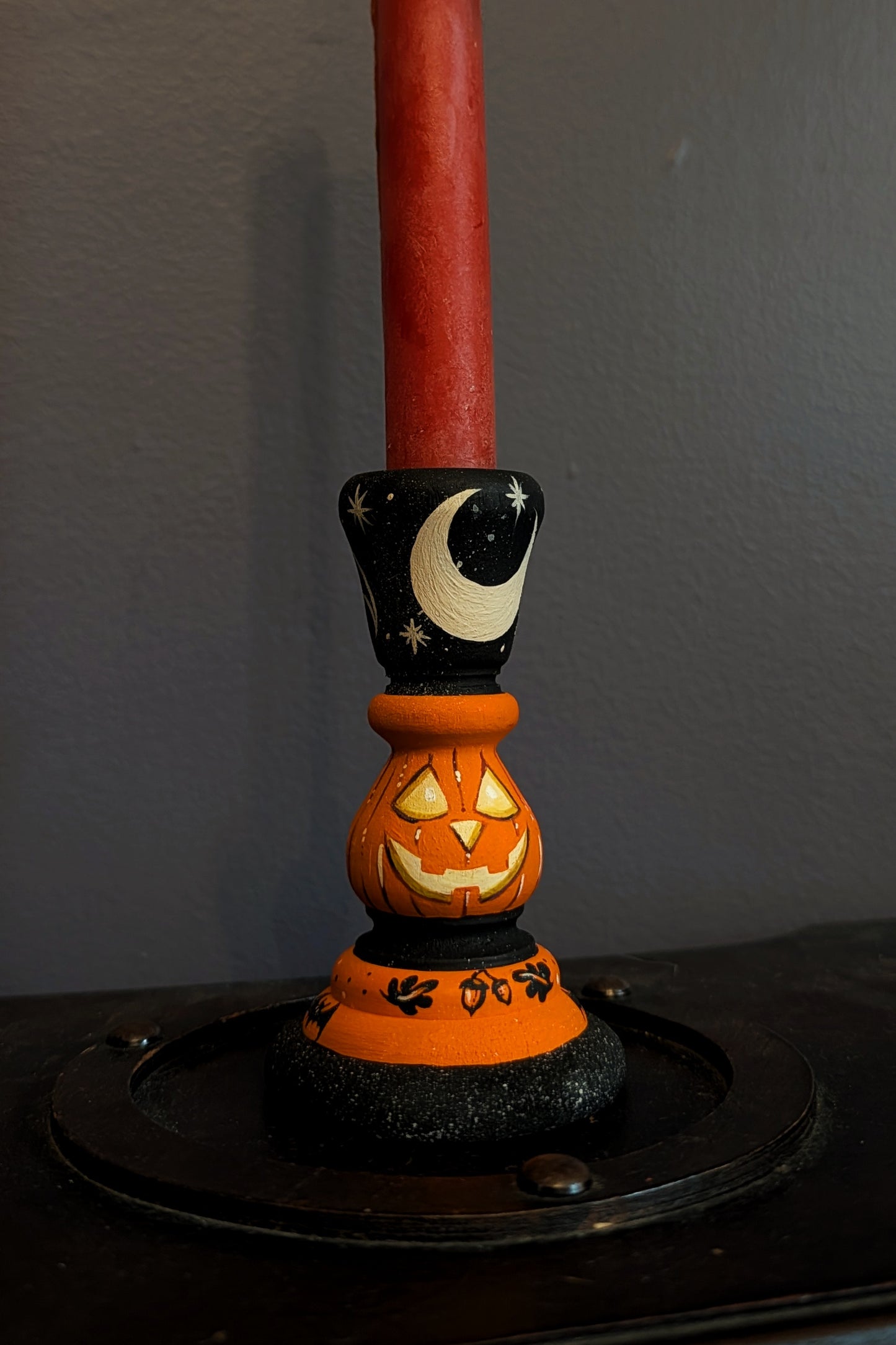 Jack O Lantern Small Candlestick