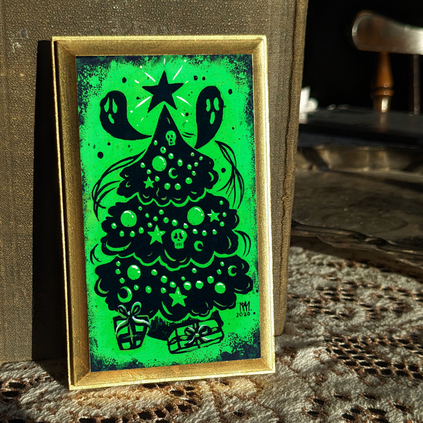Green Yule Tree Wood Mounted Print