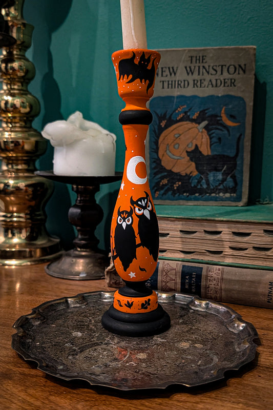Haunted Halloween Woods Candlestick