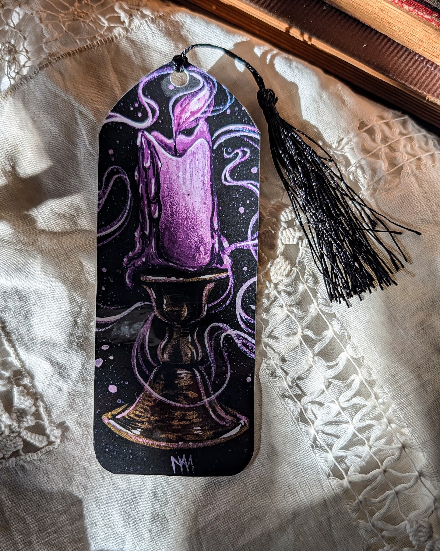 Purple/Pink Candle Bookmark