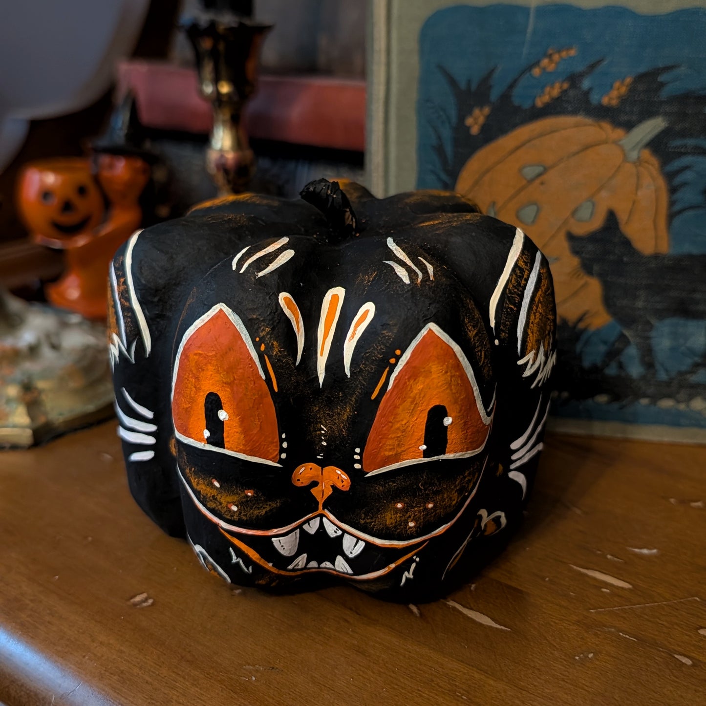Sassy Cat Pumpkin BB Decoration