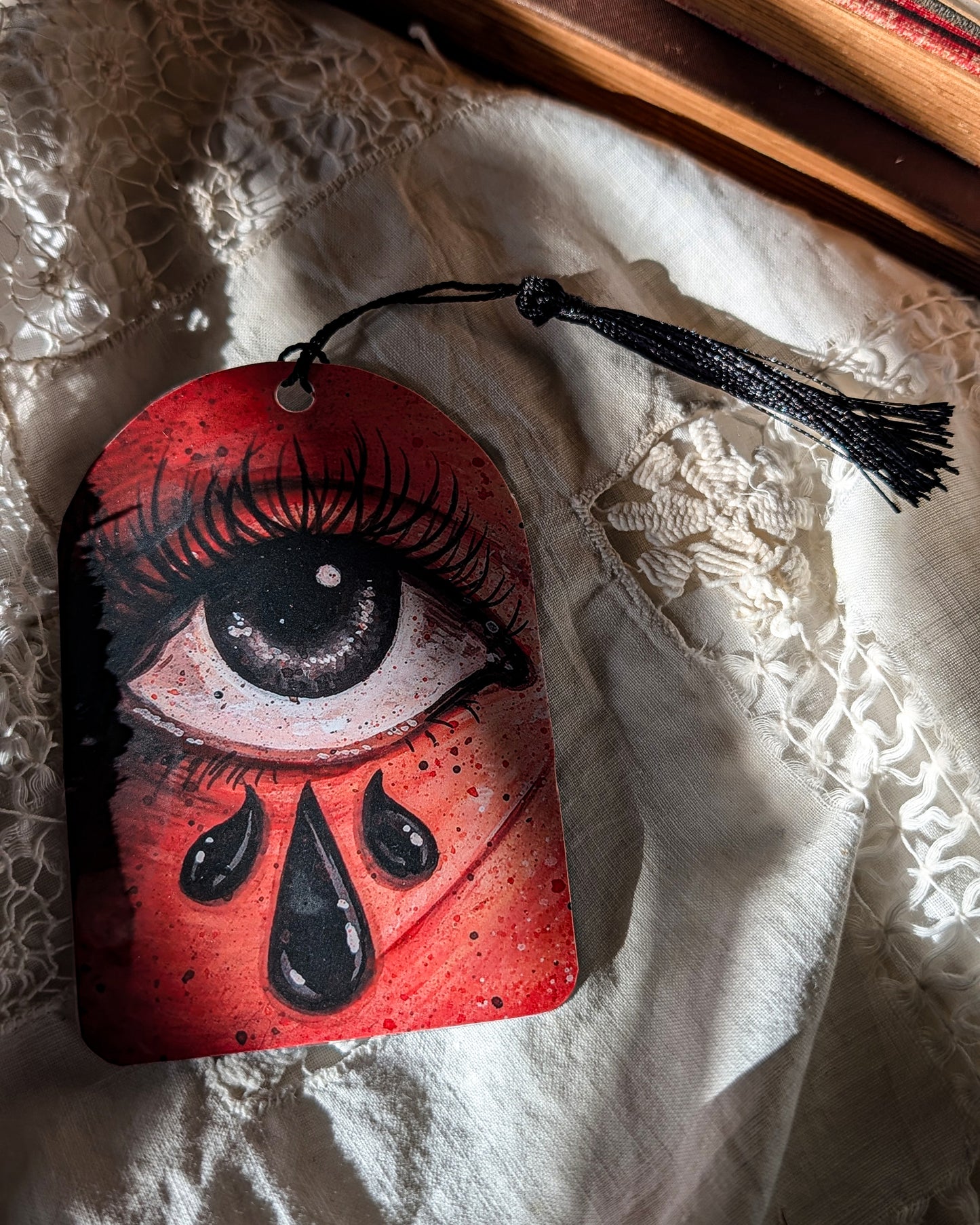 Three Tears/Broken Heart Ghost Eyes Bookmark