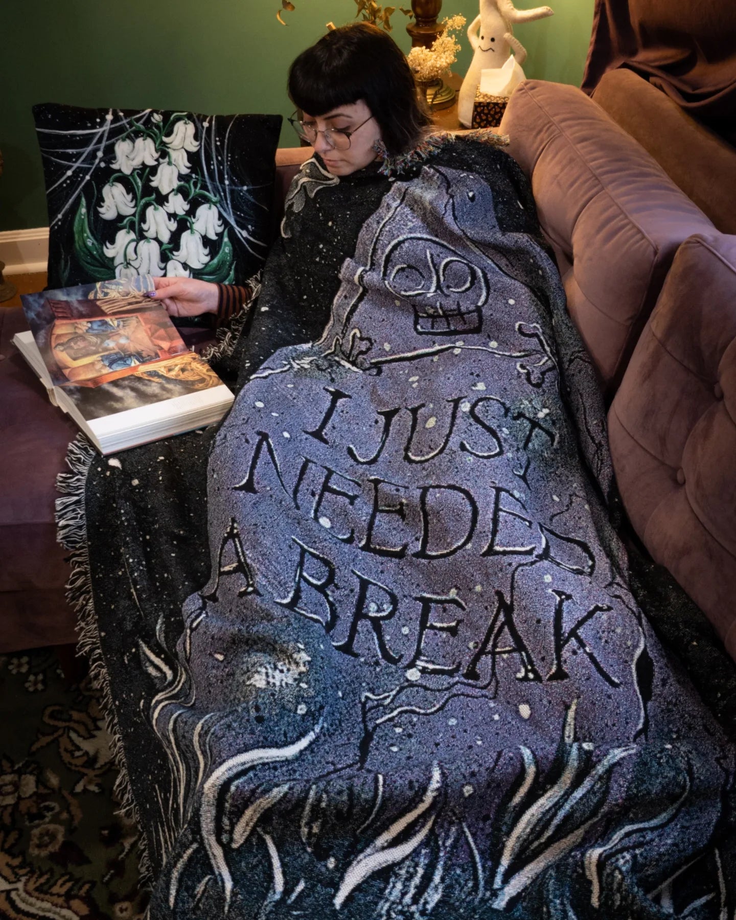 I Just Needed A Break Tapestry Blanket