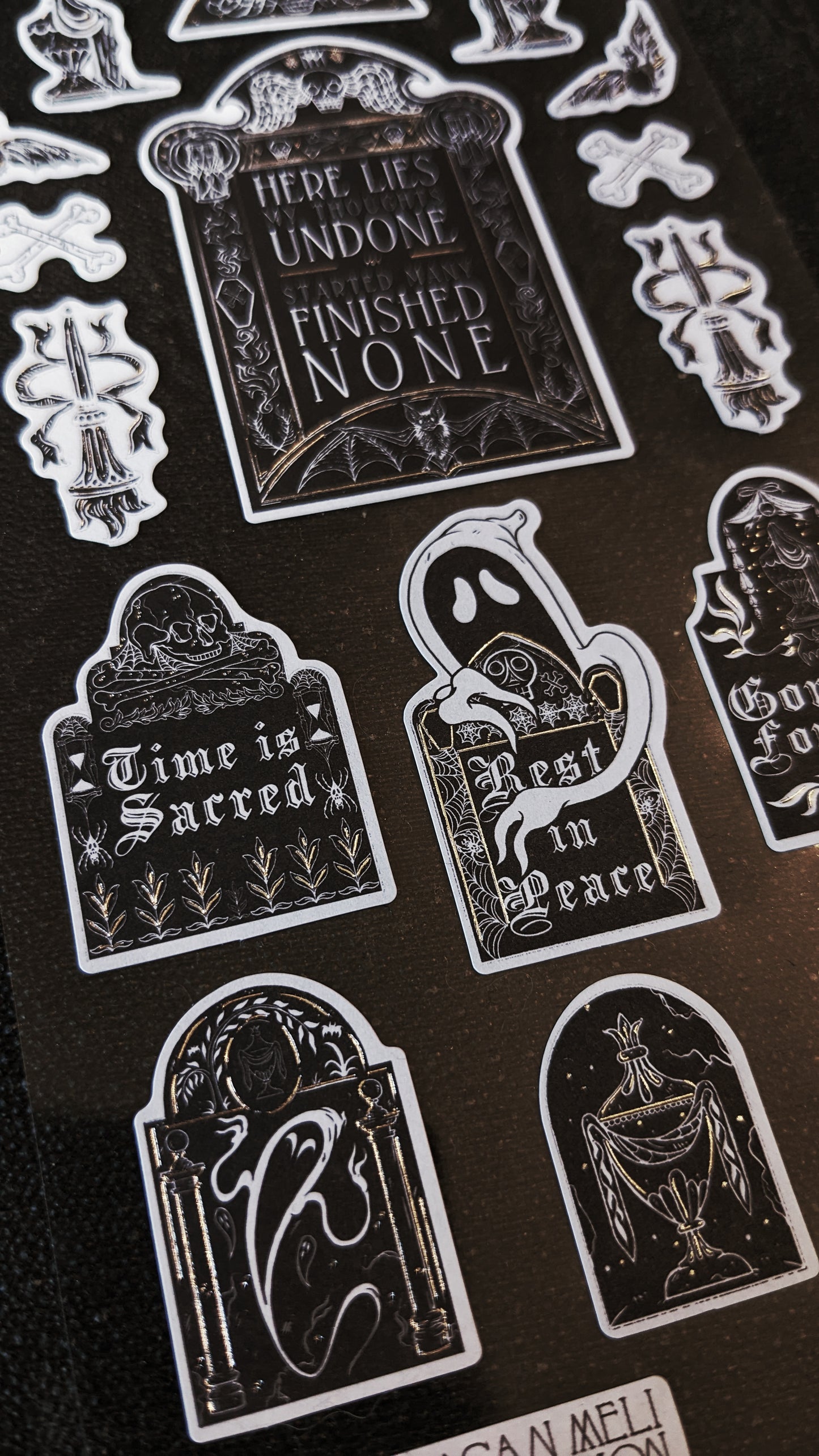 Cemetery Stroll on All Hallows Eve Sticker Sheet