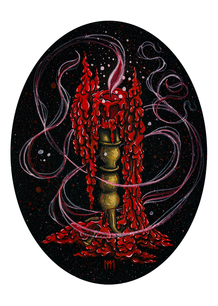 Red Candle Giclee Print Meagan Meli