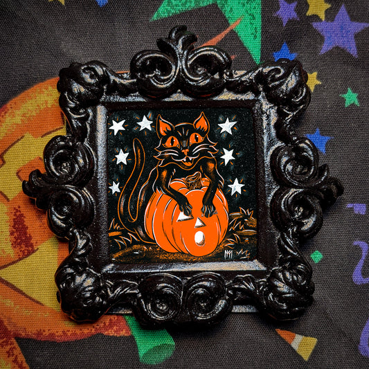 Trickster Cat Small Framed Print