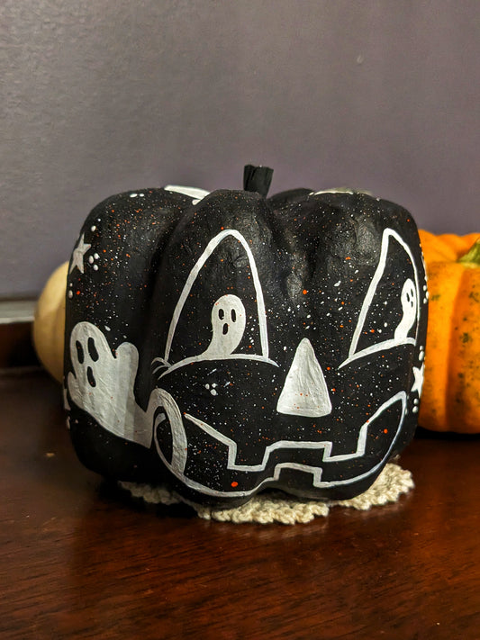 Ghost & Moon Pumpkin BB Decoration