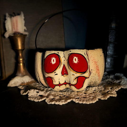 Mr Bones Paper Mache Treat Bucket