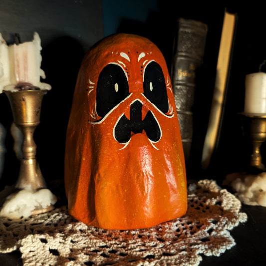Candy Corn Paper Mache Ghost
