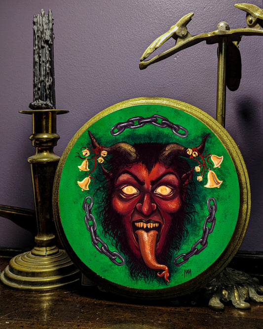 Krampus Wood Mounted Print