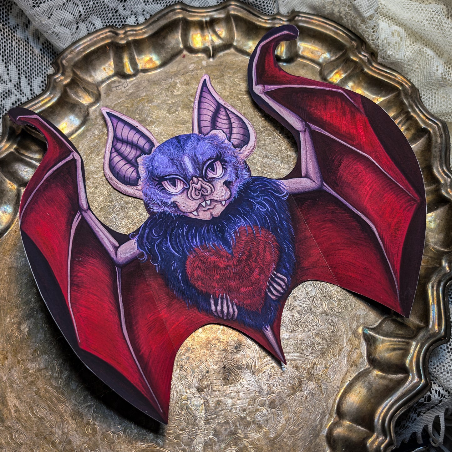 Nocturna, Bearer of Valentines - Greeting Card