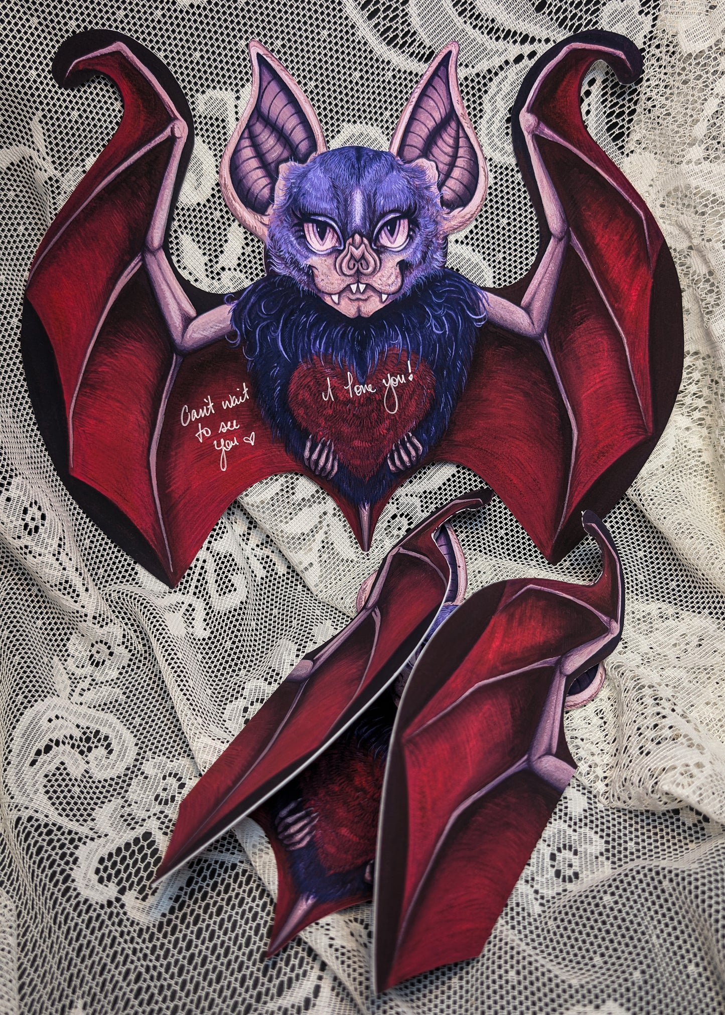 Nocturna, Bearer of Valentines - Greeting Card