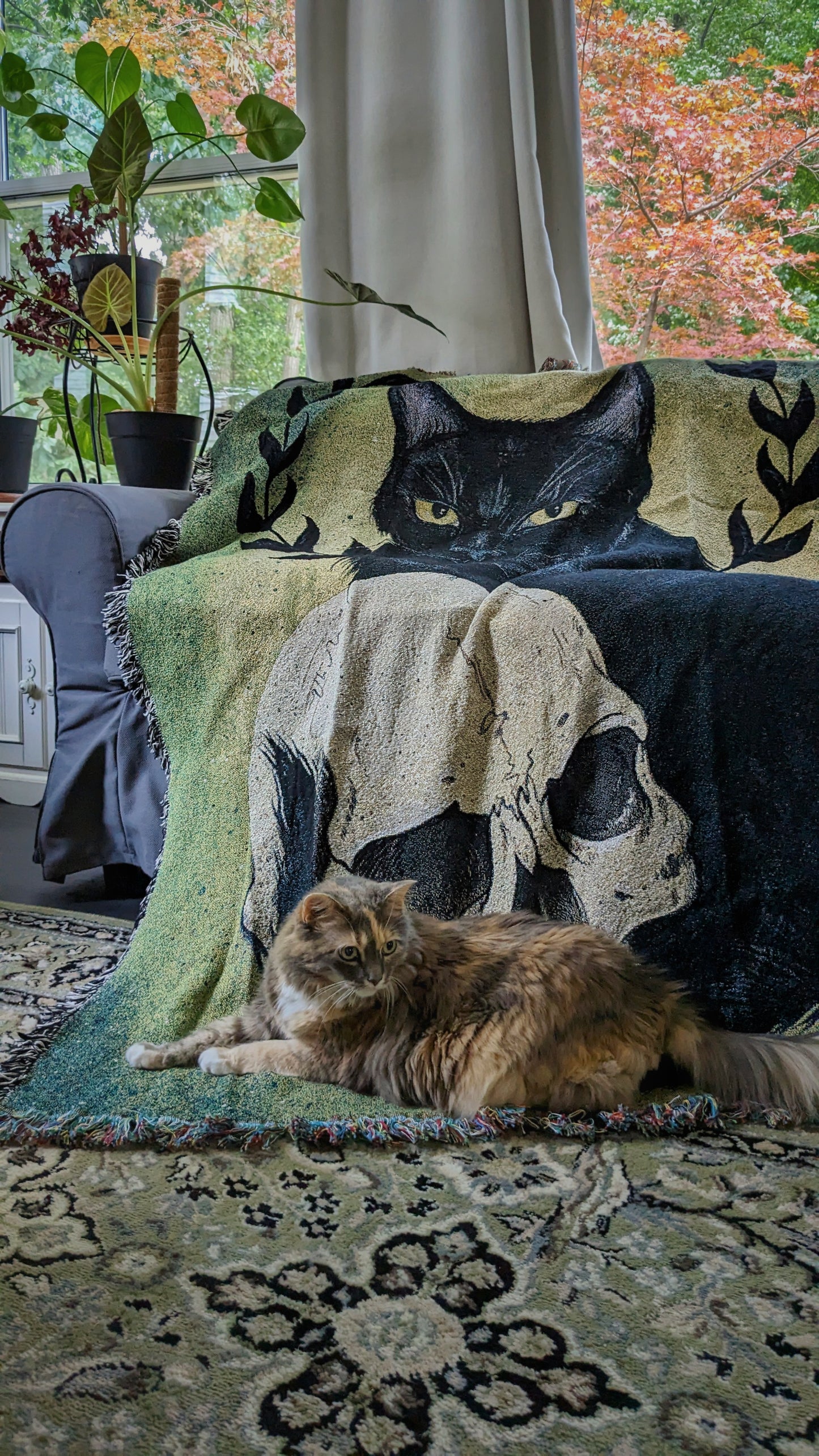 Embracing Death Tapestry Blanket