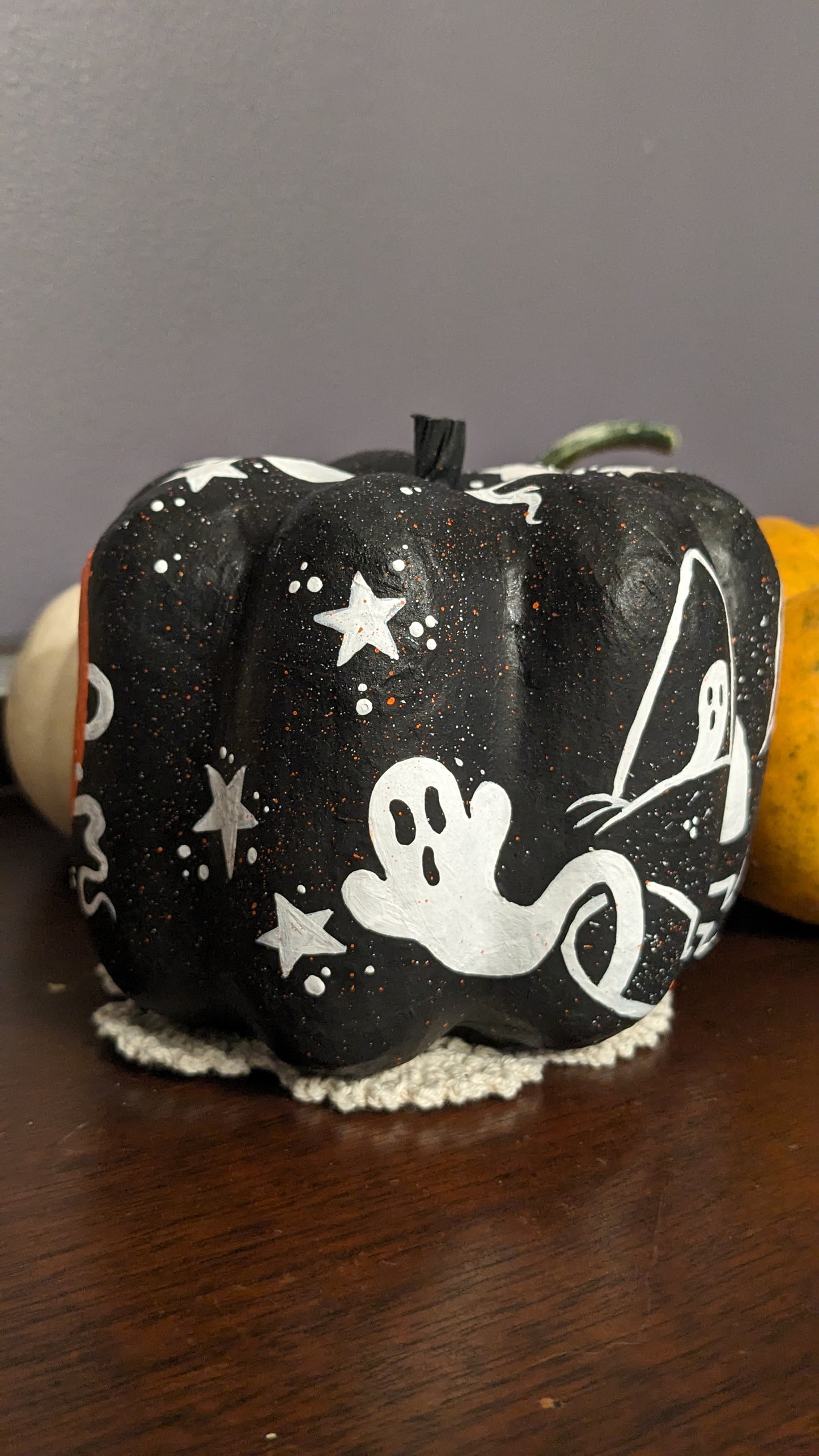 Ghost & Moon Pumpkin BB Decoration