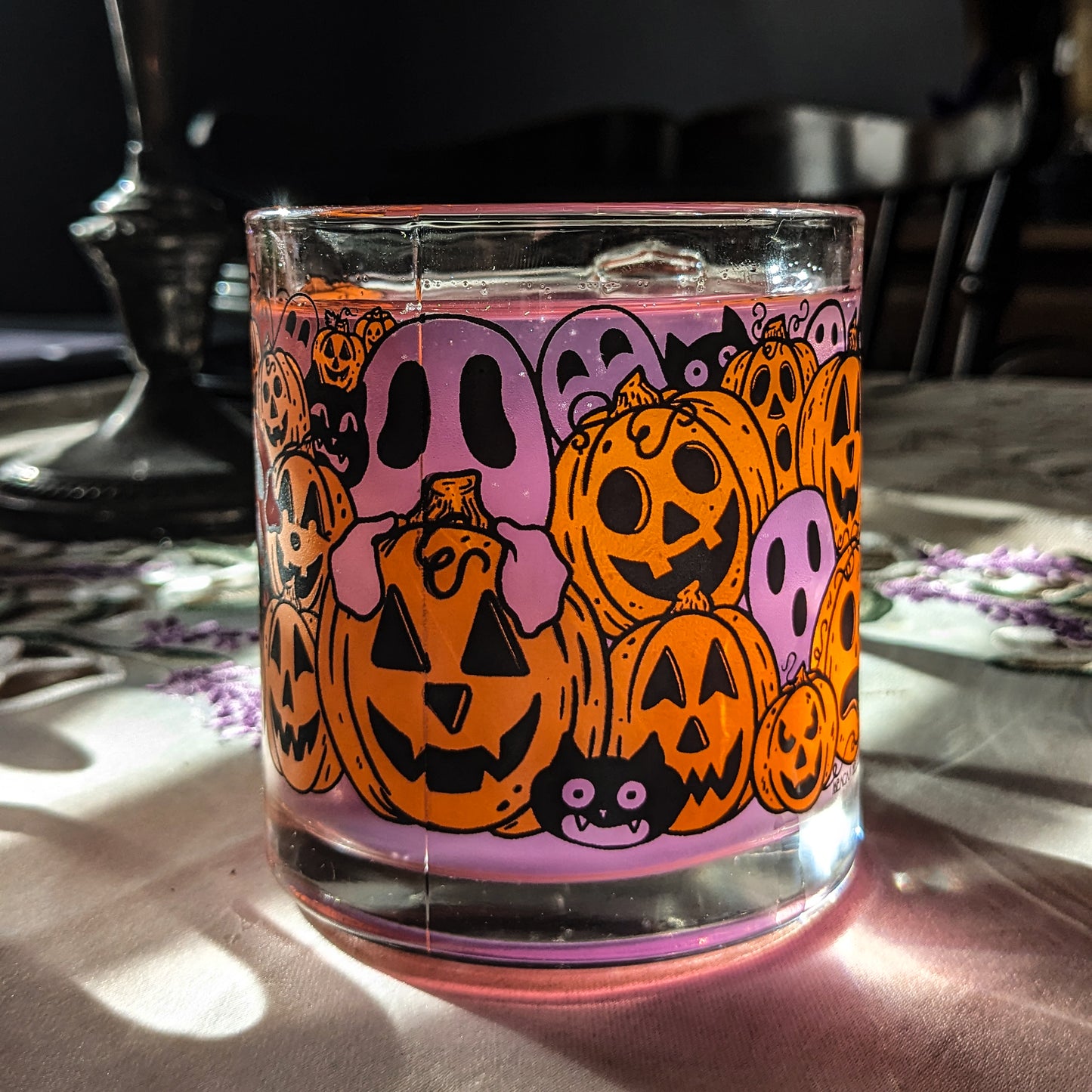 Pumpkin Playtime Vintage Inspired Glass Mug