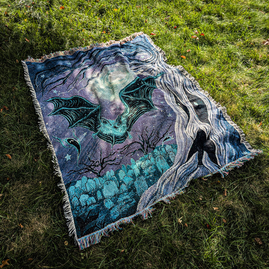 *PRE ORDER* Soaring Over the Cemetery Tapestry Blanket