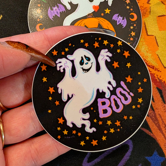 BOO! 90's Ghost Sticker