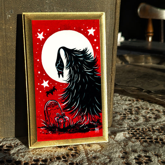 Red Yule Tree Wood Mounted Print