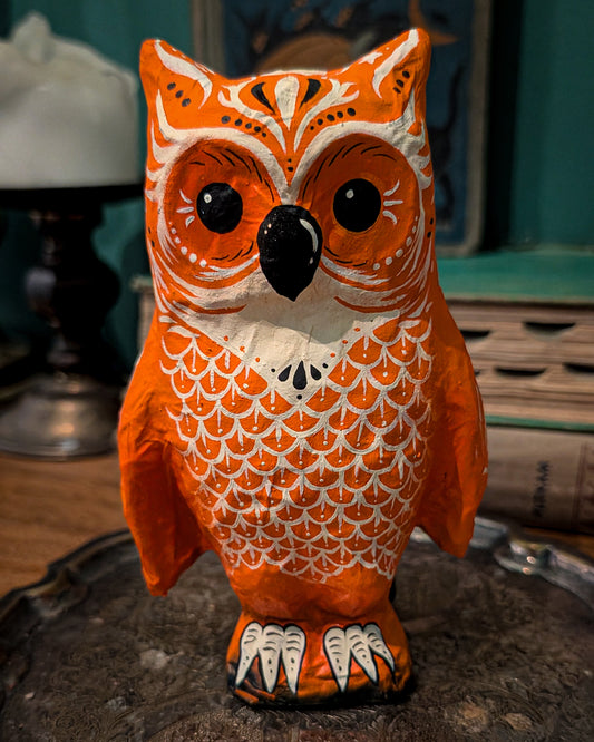 Magical Owl Paper Mache Halloween Decoration