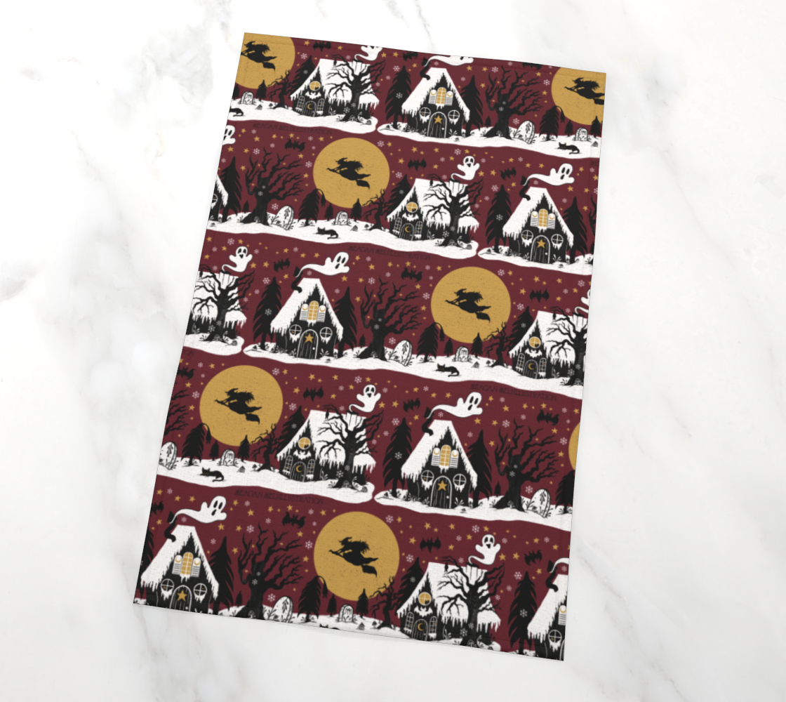 La Befana's Flight Tea Towel