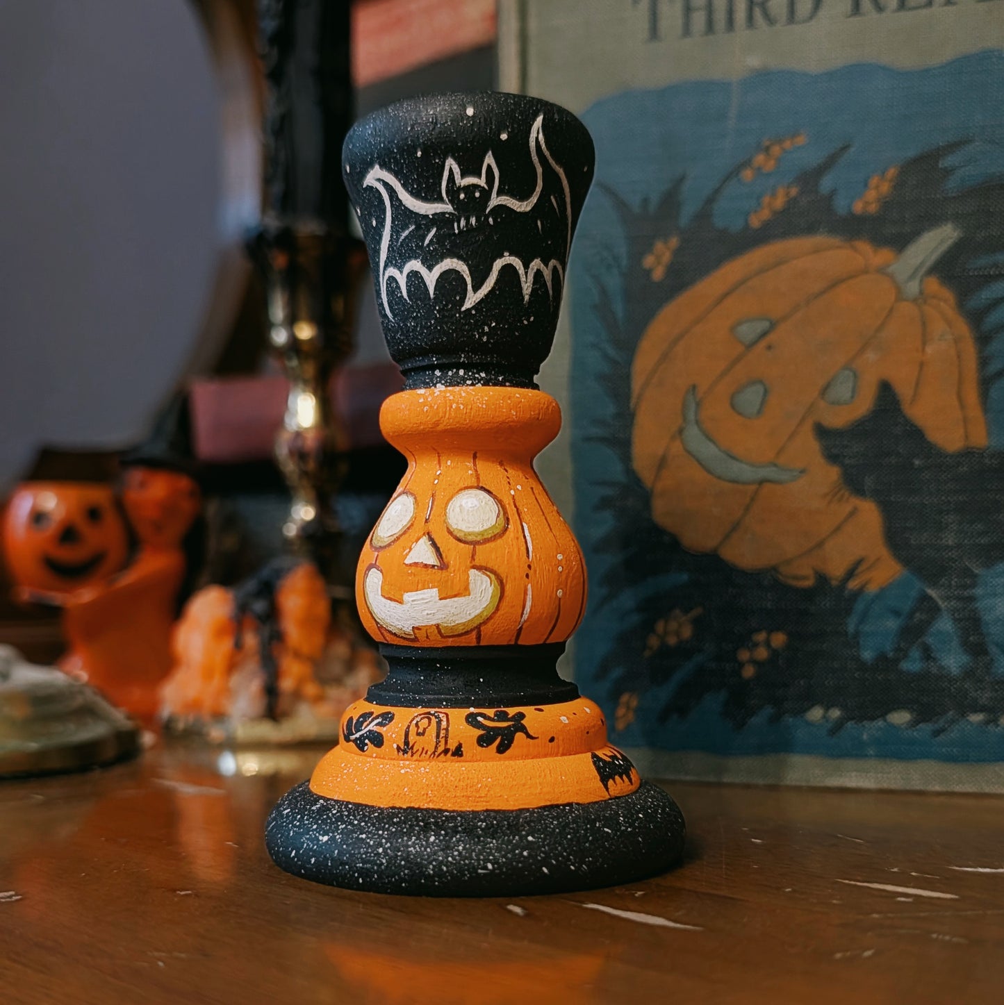 Jack O Lantern Small Candlestick