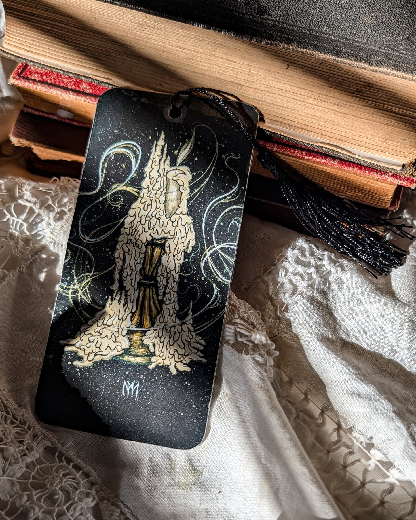 Foxglove/White Candle Bookmark