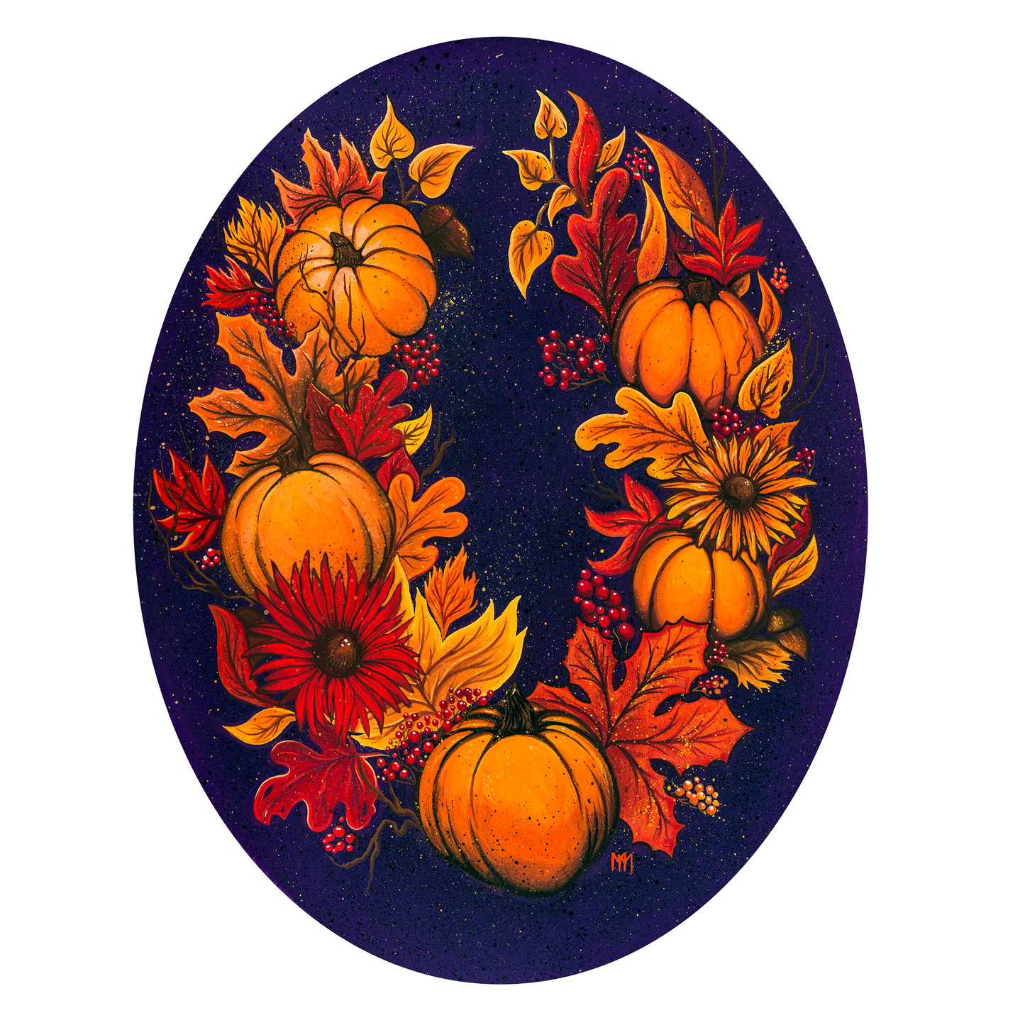 Autumnal Wreath Giclee Print