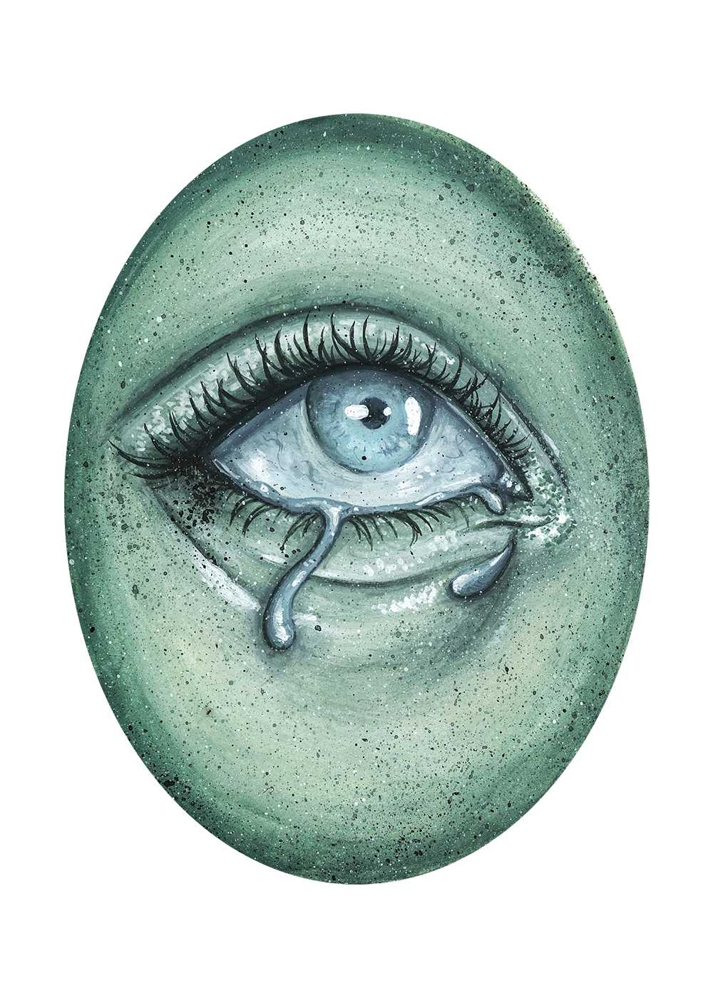 Ghostly Eye 3 Small Framed Print