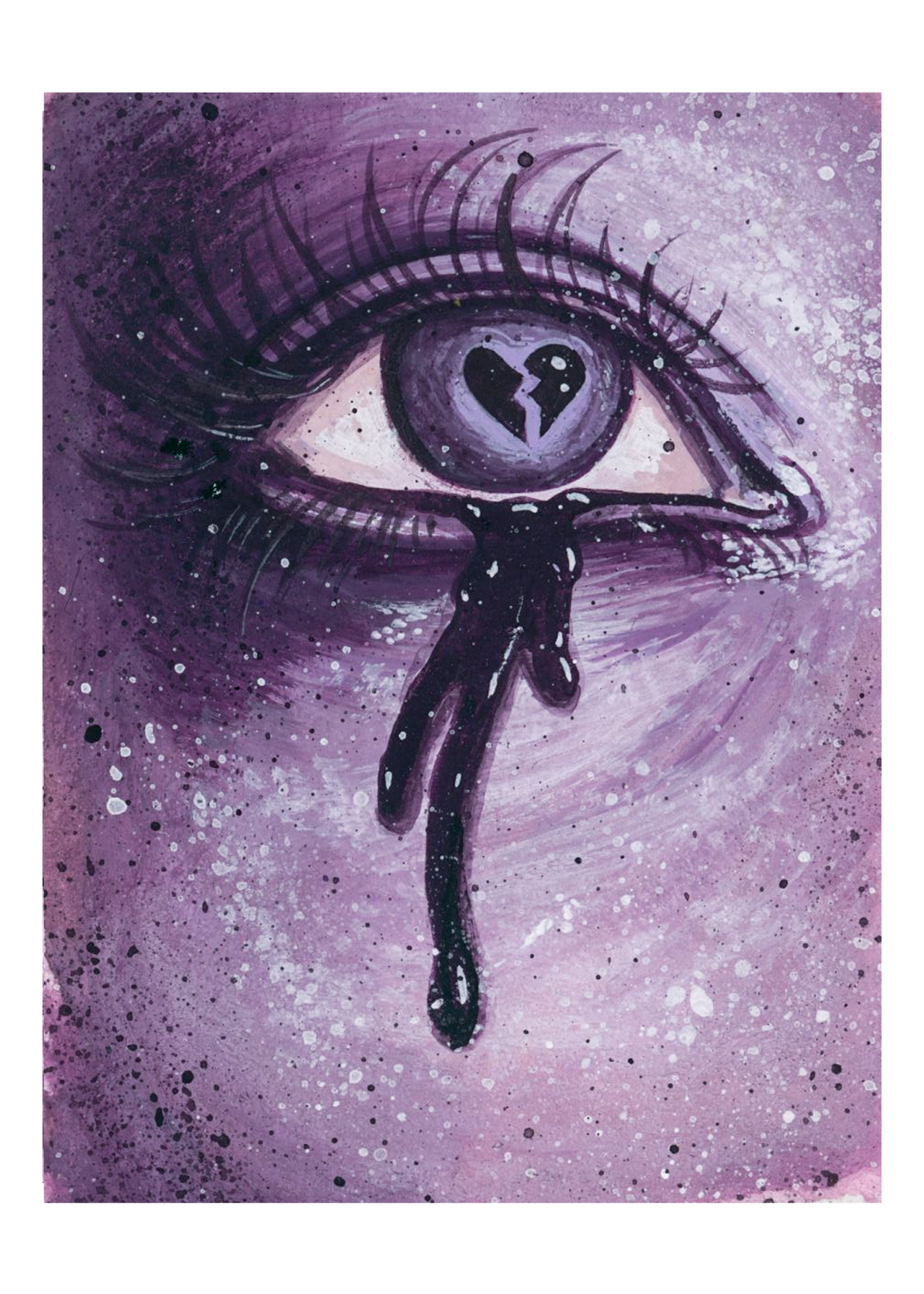 Heart Broken Lover's Eye - Purple Giclee Print