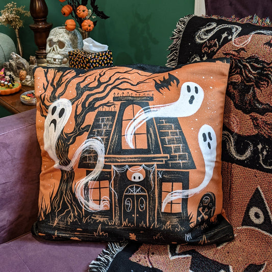 Halloween GHOSTS Throw Pillow Cover