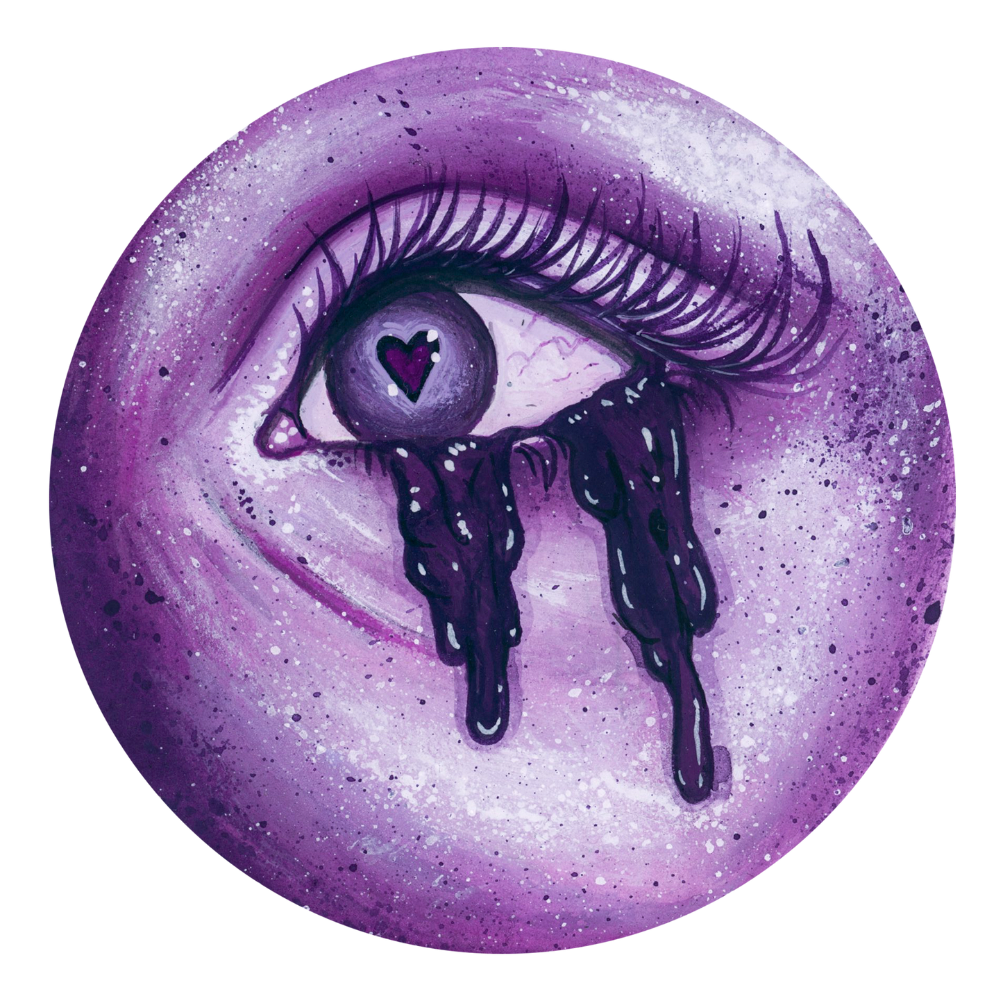 Smitten Lover's Eye - Purple Giclee Print