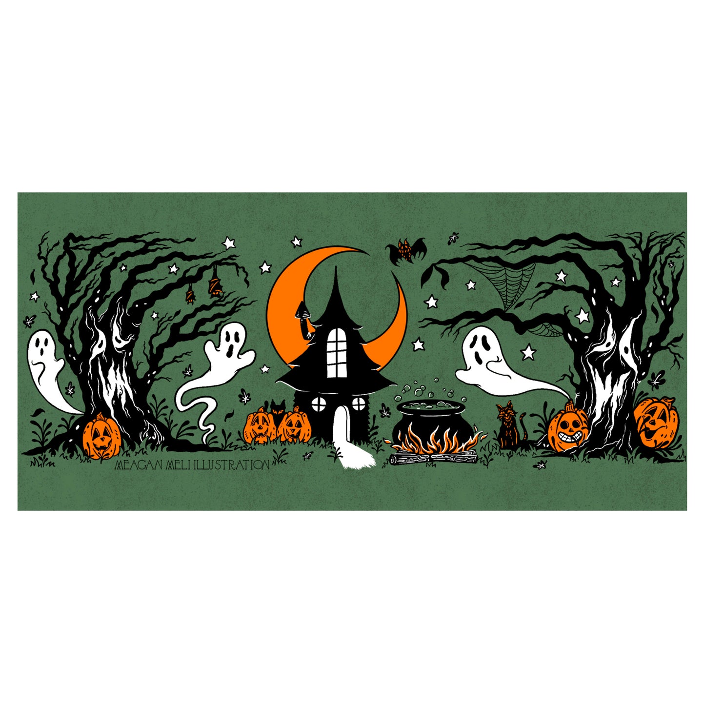 Hallowe'en At The Witches Forest Giclee Print