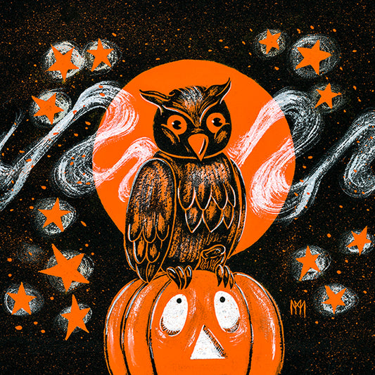 Spooky Owl Giclee Print